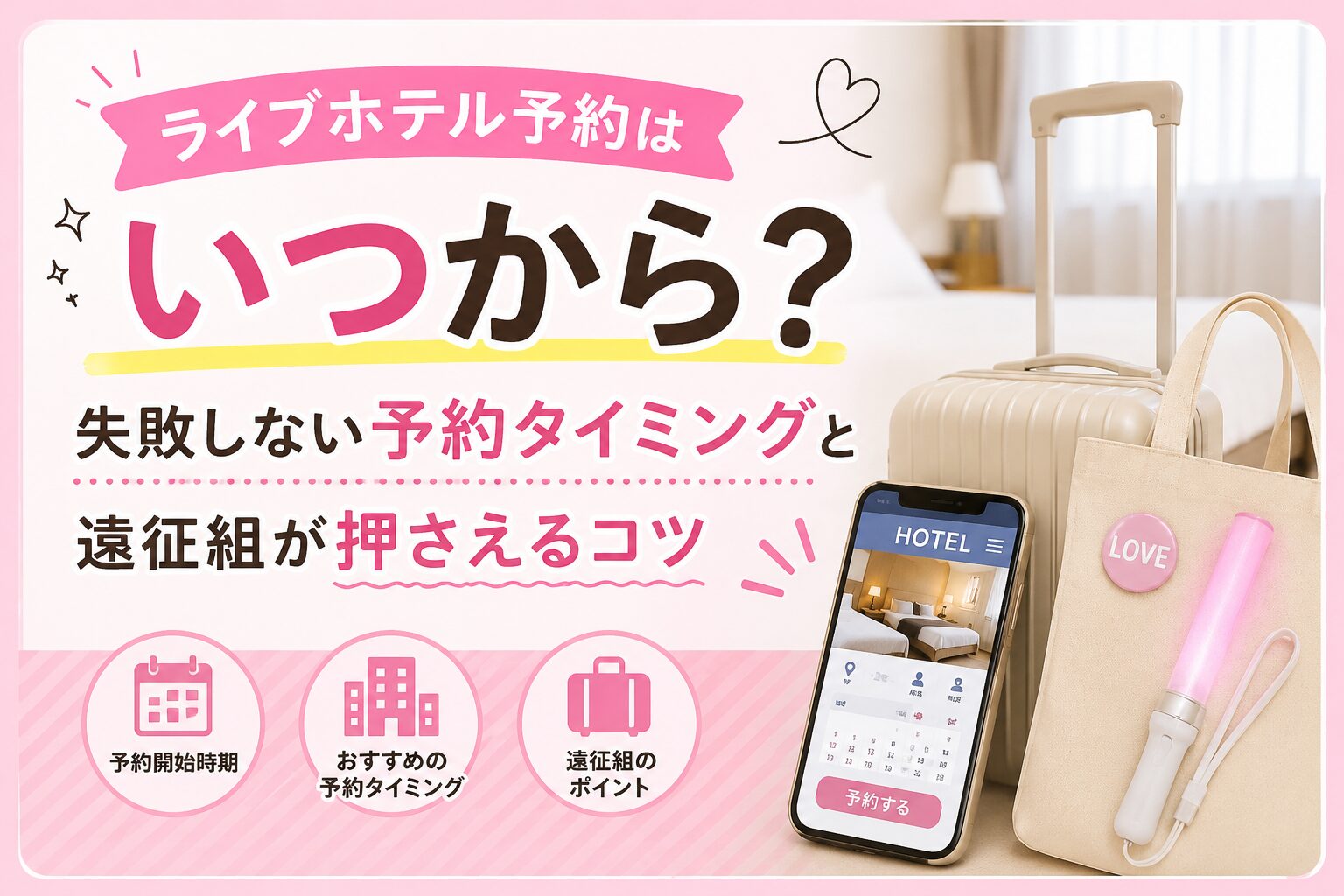 ライブホテル予約はいつから？